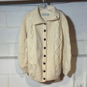 Ronnie Hannigan Cream Cable Knit Sweater